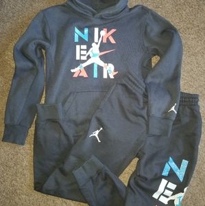 Jordan Sweatsuit Big Boys Large - Black